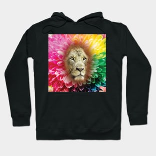 Lion With Flowers Hoodie